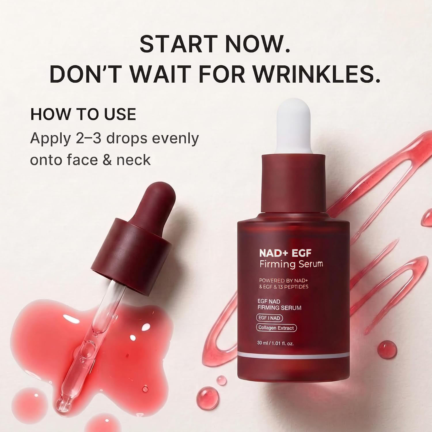 Hyaluronic Acid Facial Serum - PDRN and NAD EGF Serum for