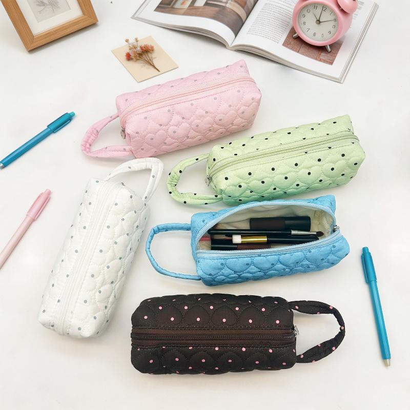 Portable Polka Dot Cosmetic Ba - Makeup ulasan dan harga