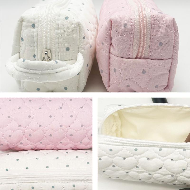 Portable Polka Dot Cosmetic Ba - Makeup ulasan dan harga