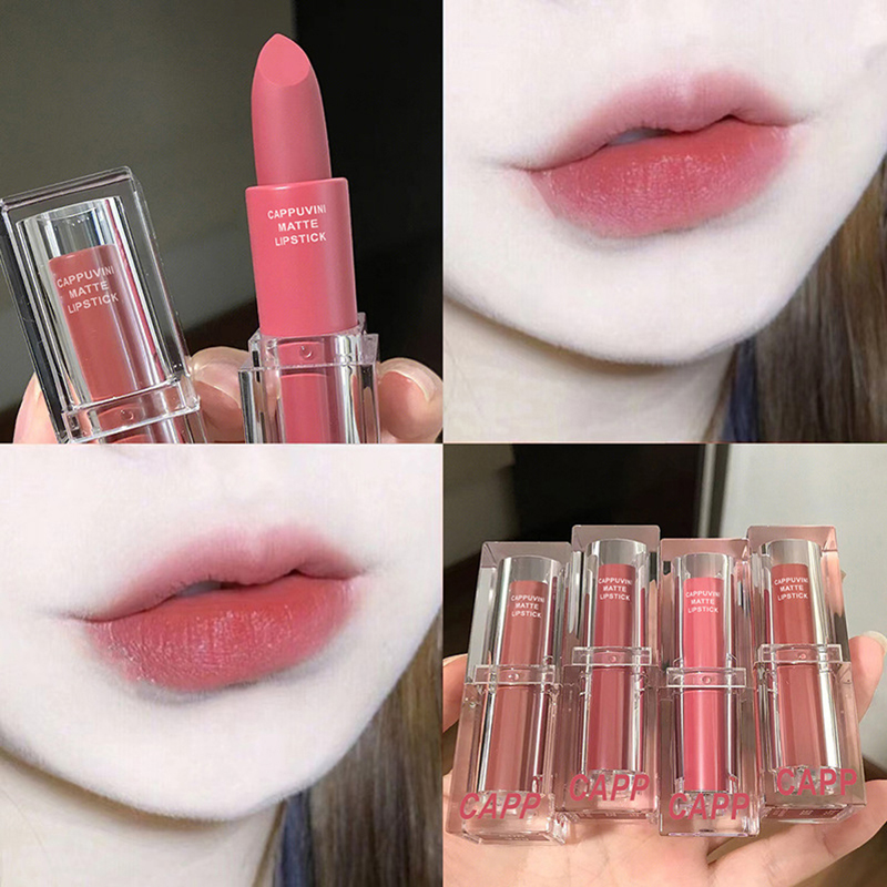 Transparent Acrylic Lipstick 6 - Matte Velvet Lip Tint Long Lasting ulasan dan harga