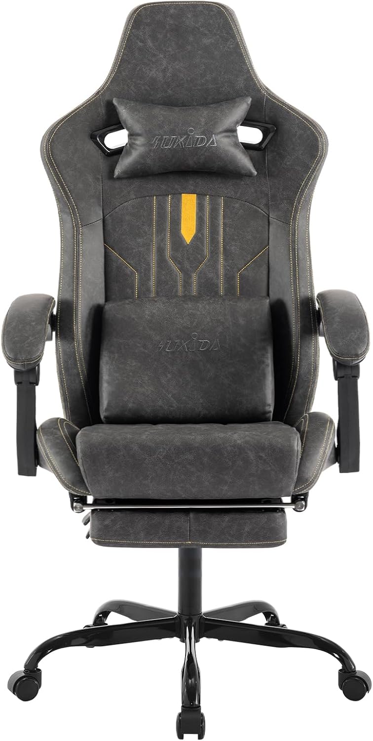 Gaming Chair with Footrest Erg - Massage ulasan dan harga