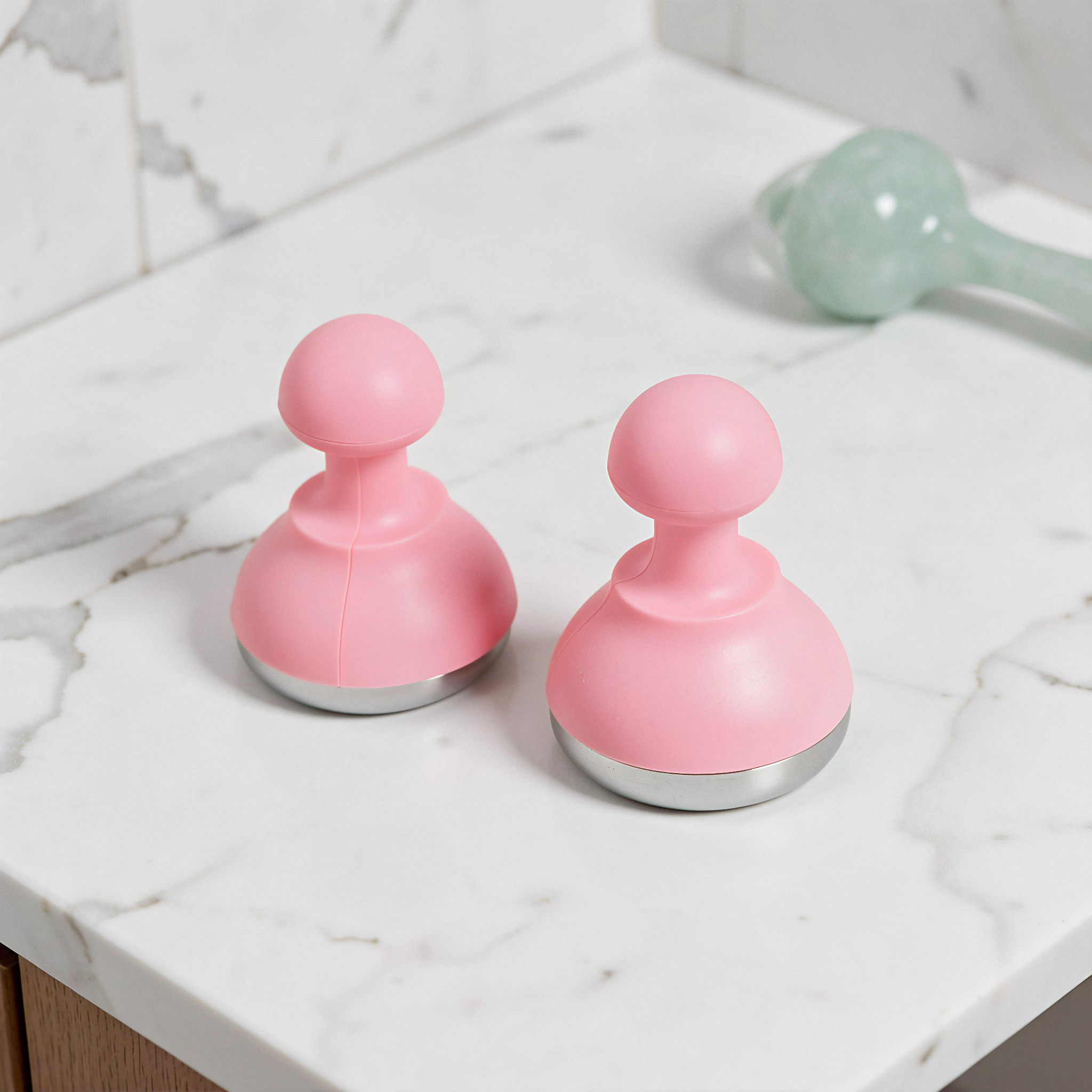 2Pcs Pink Ice Facial Massager  - Face Ice Roller Puffiness ulasan dan harga