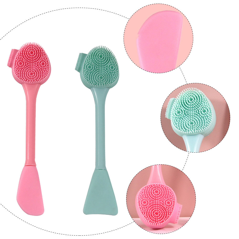 2Pcs Silicone Face Cleansing B - Silicone Face Scrubber Electric ulasan dan harga