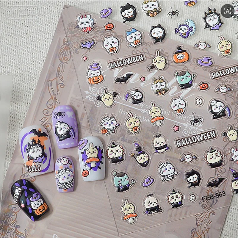 New Chiikawa 5D Embossed Nail  - Nail Art ulasan dan harga